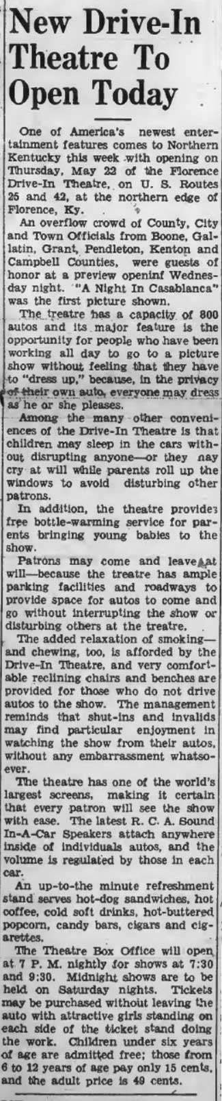 Drive In Opens