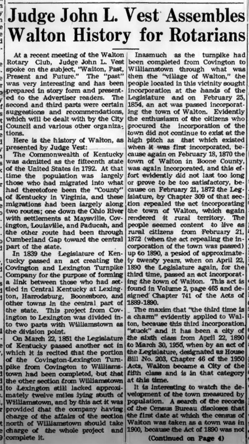 Walton History