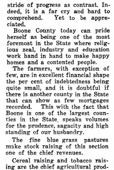 Sketch of Boone County, Kentucky