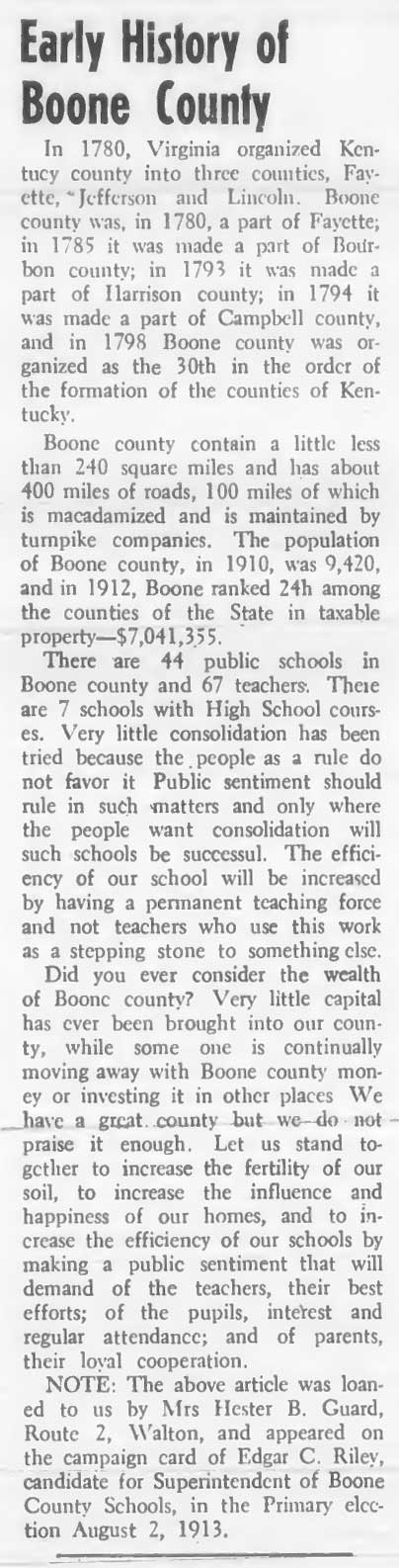 Boone County History