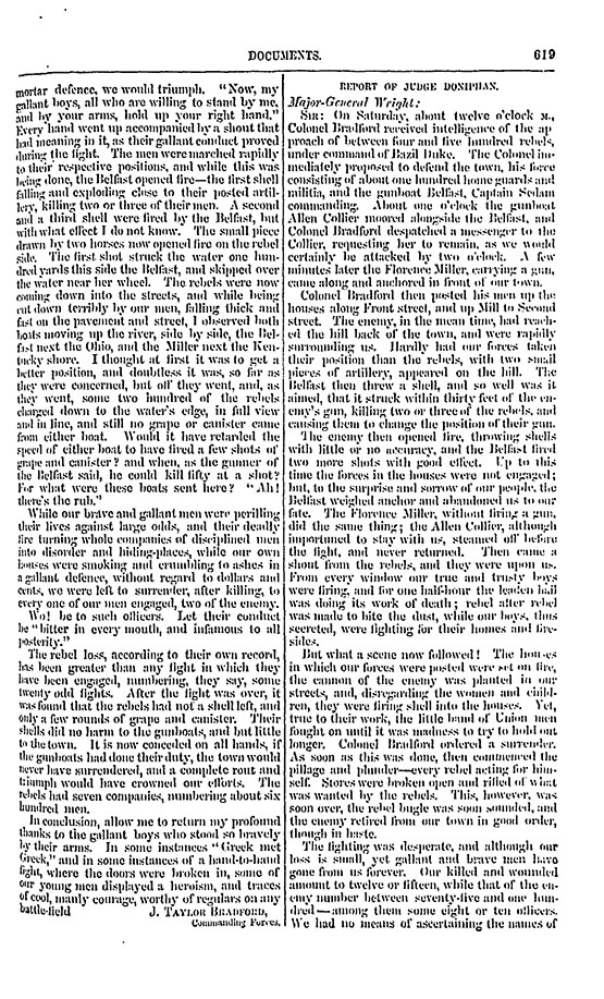 Doniphan's Report