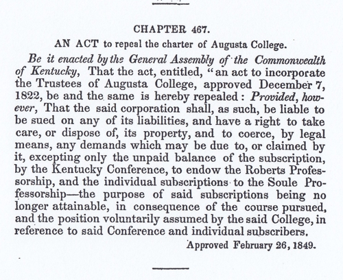 College Charter Repealed