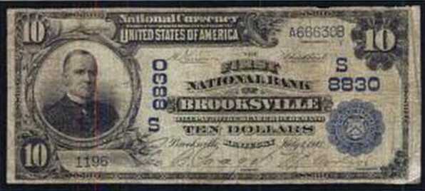 Brooksville Bank Note