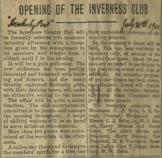 Opening of Invernes