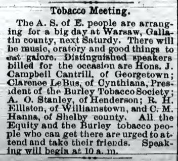 Tobacco Meeting