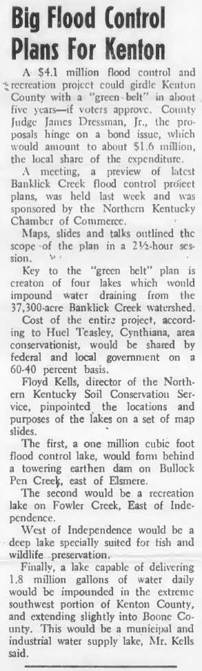 Banklick Flood Control