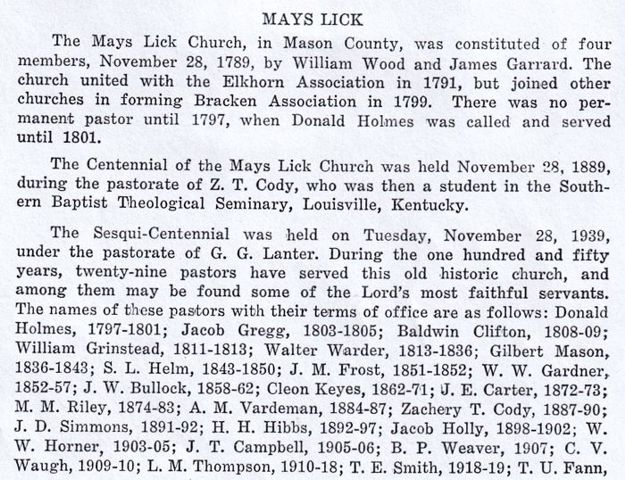 Mayslick Baptist