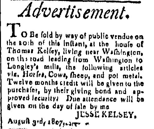 1807 Advertisement