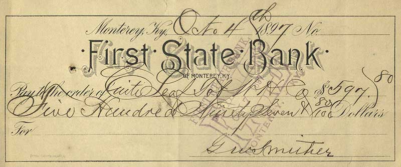 First State Bank, Monterey, Kentucky