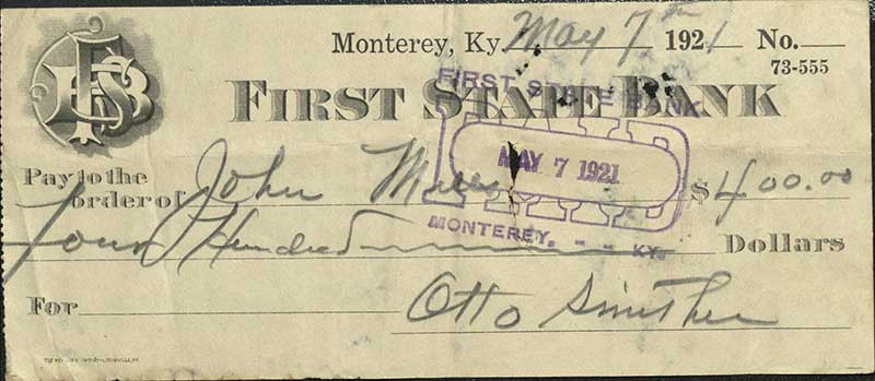 First State Bank, Monterey, Kentucky