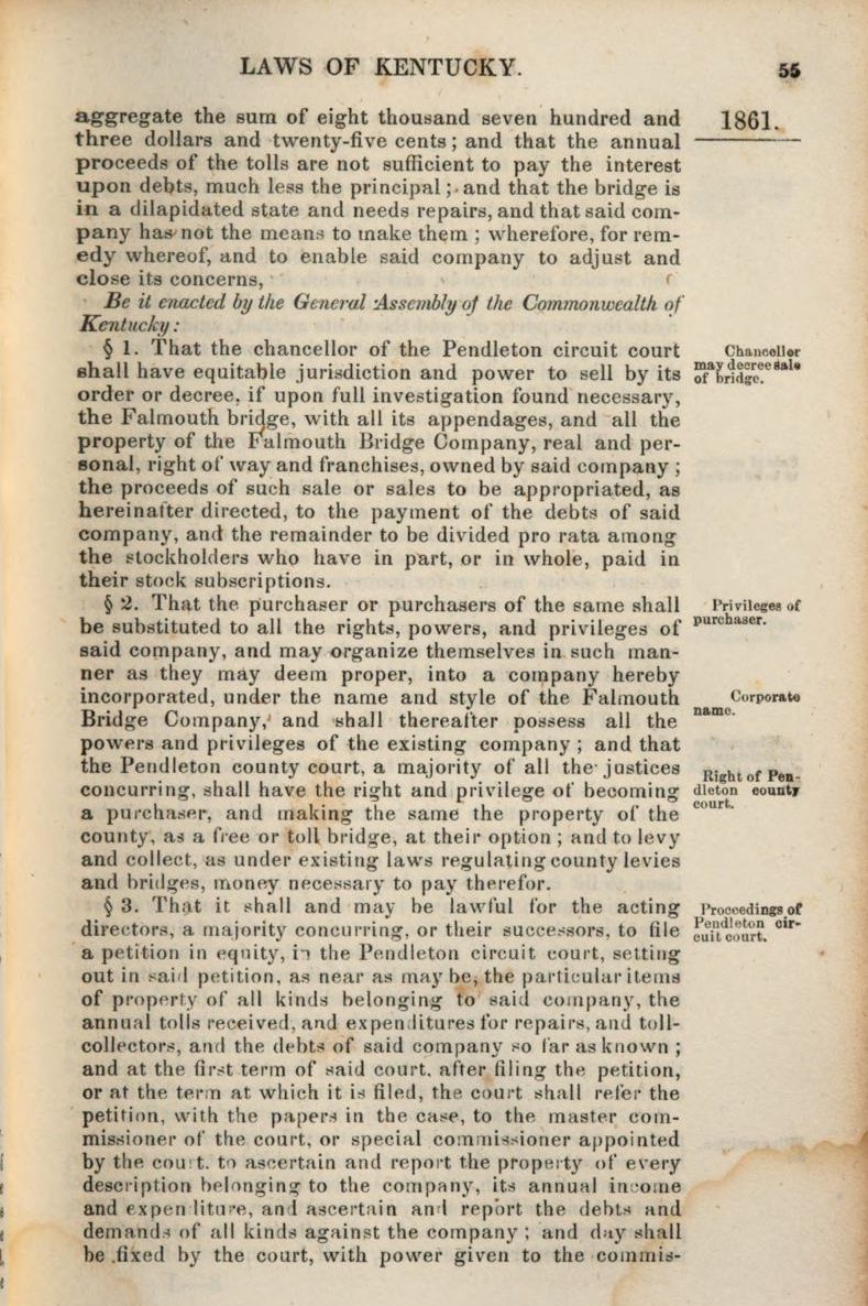 1861 Bridge Law