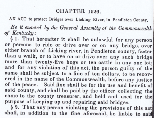 1871 Bridge Speed Law