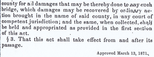 1871 Bridge Speed Law