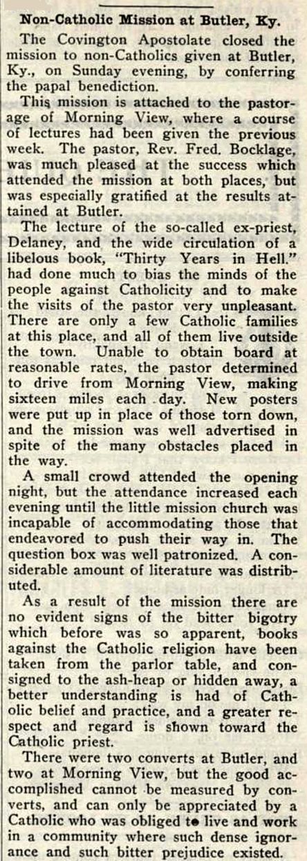 Catholicism Not Welcomed