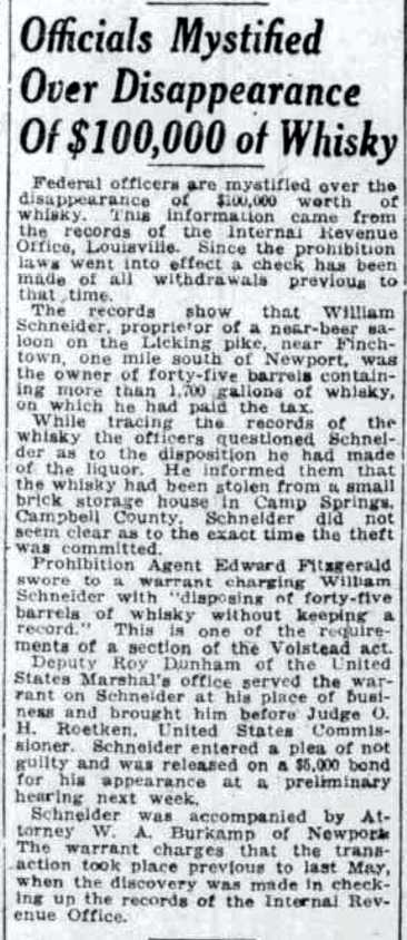 Whiskey Disappears