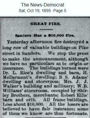 Sanders Fire