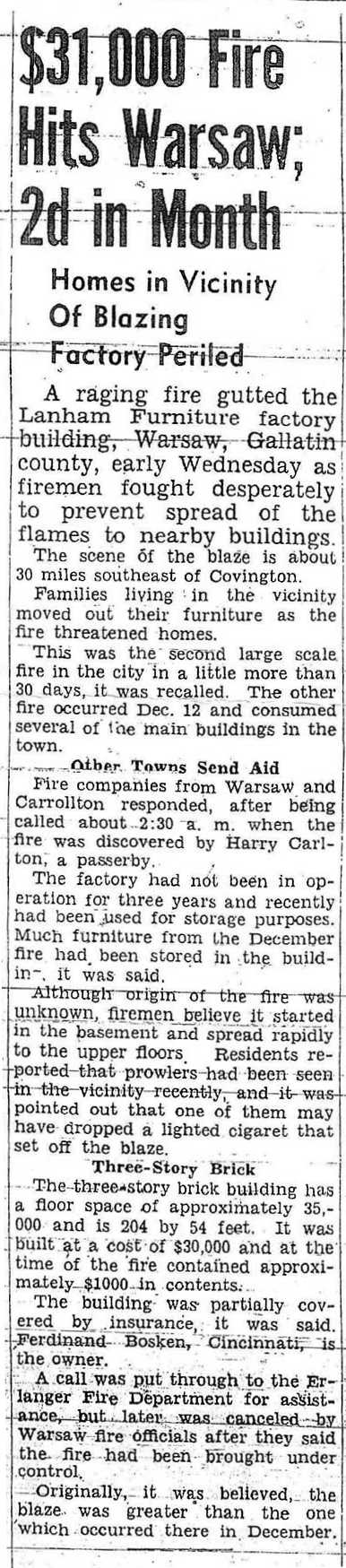 Warsaw Fire