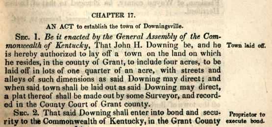 Downingsville Established