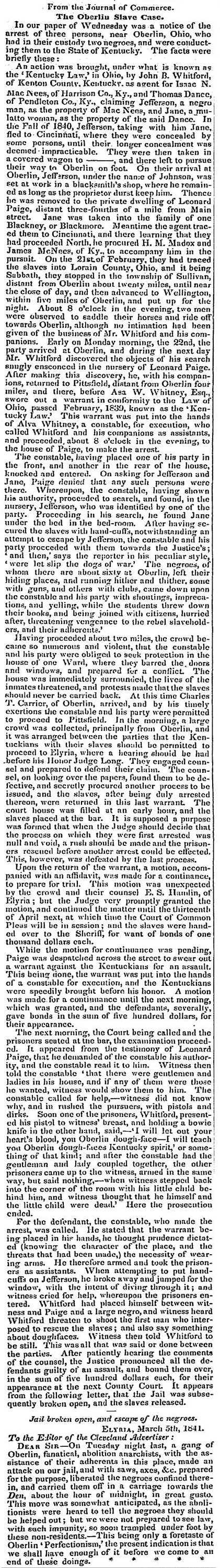Oberlin Slave Case