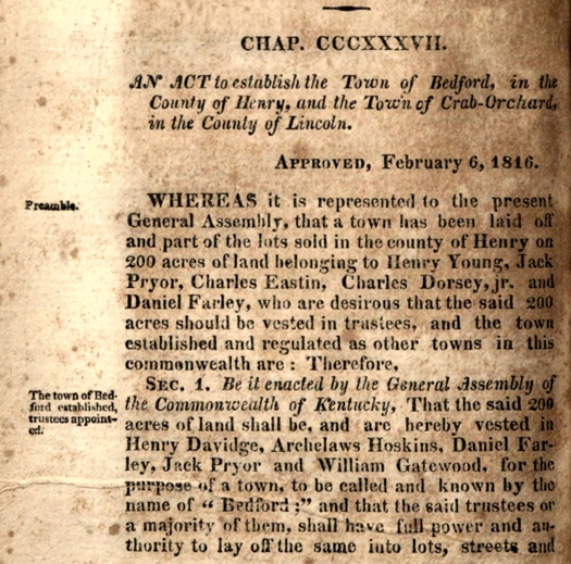 Bedford Founded